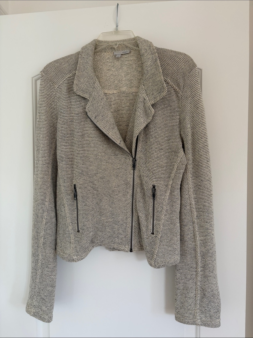 Halogen Heather Gray Knit Moto Blazer